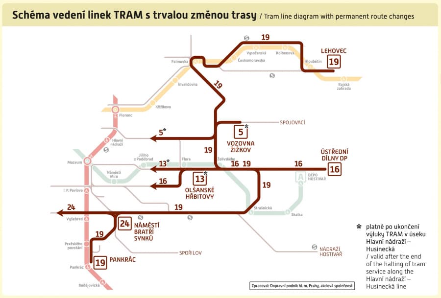 mapa MHD od 5/6/2021